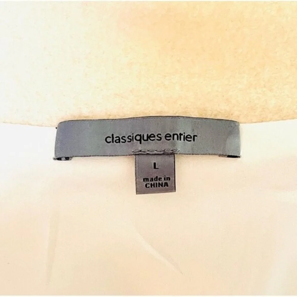 CLASSIQUES ENTIRE White Merino Wool Short Sleeve Coat Women's Layered Jacket Top